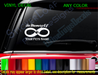 Infinity Paw Personalized Rescue Pet Paw cat dog puppy kitten Decal